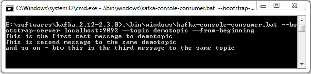 kafka procuder message to a topic
